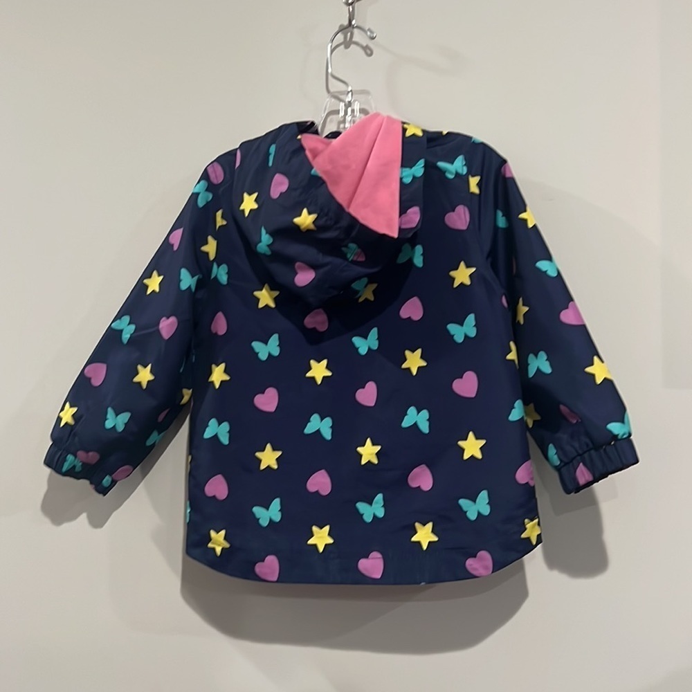 Girls Carter’s butterfly rain jacket. Size 2 toddler - Picture 11 of 15